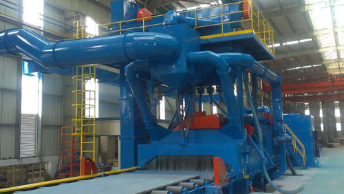 鋼板線2.5米30KW6個(gè)拋丸器 鋼板線2.5米30KW6個(gè)拋丸器