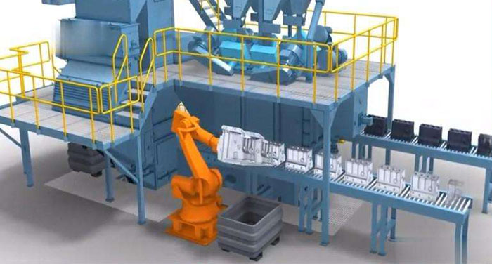 通過式發(fā)動機缸體拋丸機三維圖 通過式發(fā)動機缸體拋丸機三維圖