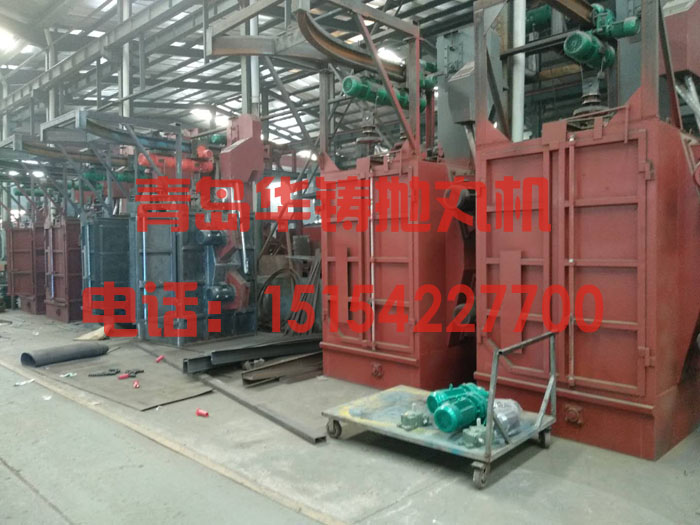 Q378吊鉤式拋丸機(jī)，Q378打砂機(jī)生產(chǎn)現(xiàn)場(chǎng)圖